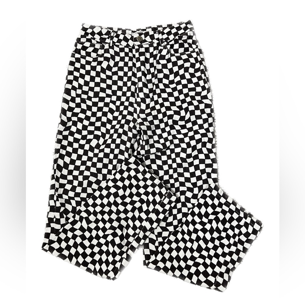 papermayo checkered jeans size 2